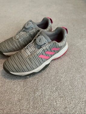 adidas Kids Gray & Pink BOA Dial Athletic Sneakers